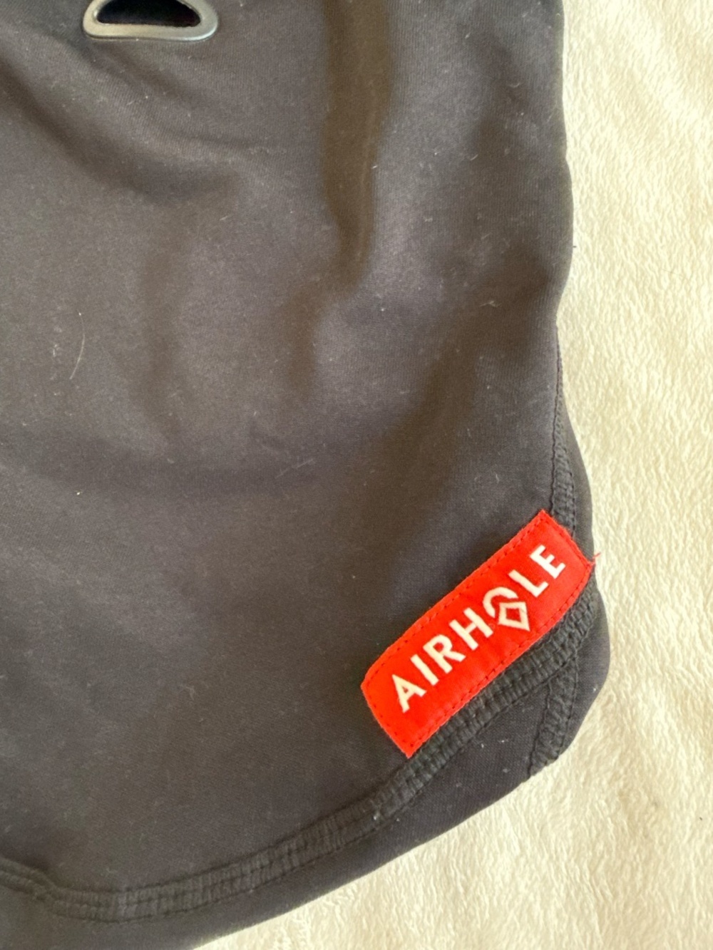 Airhole Waffle Fleece Hinged Balaclava Black One Size Ski & Snowboard Face Mask - Picture 4 of 6